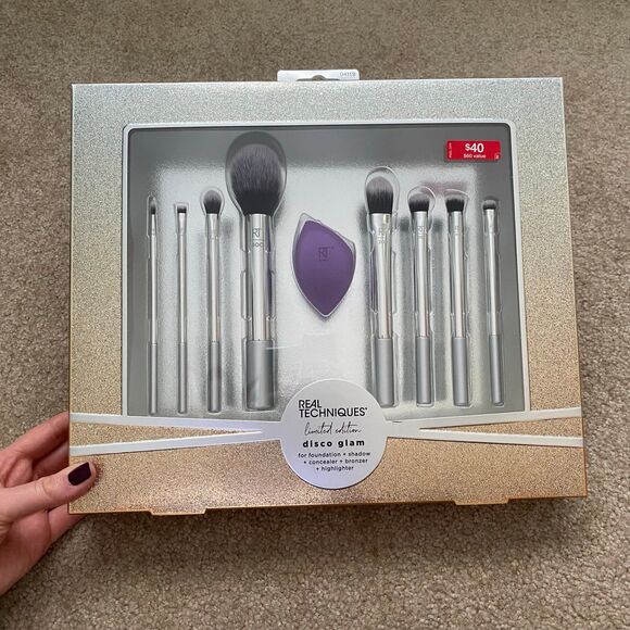 Real Techniques Disco Glam Brush Set Makeup Brushes Make Up Face Skin MUA NEW - Picture 1 of 11